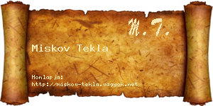 Miskov Tekla névjegykártya